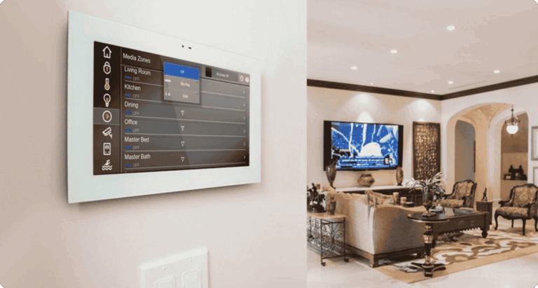 Nice ELAN smart home interface in a Fort Collins living space