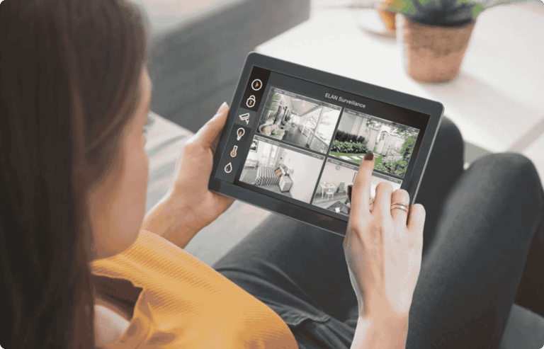 Integrated smart home security controls on a touchscreen interface in Northern Colorado