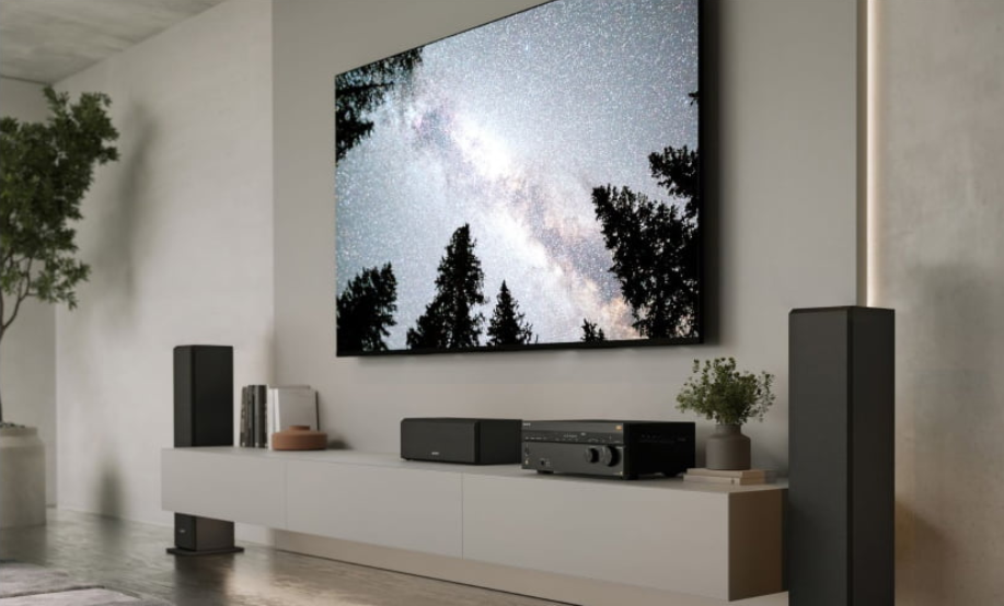 Sony home audio and video system with display and speakers